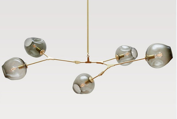 5 Bubble Ceiling Lamp Gold Flat