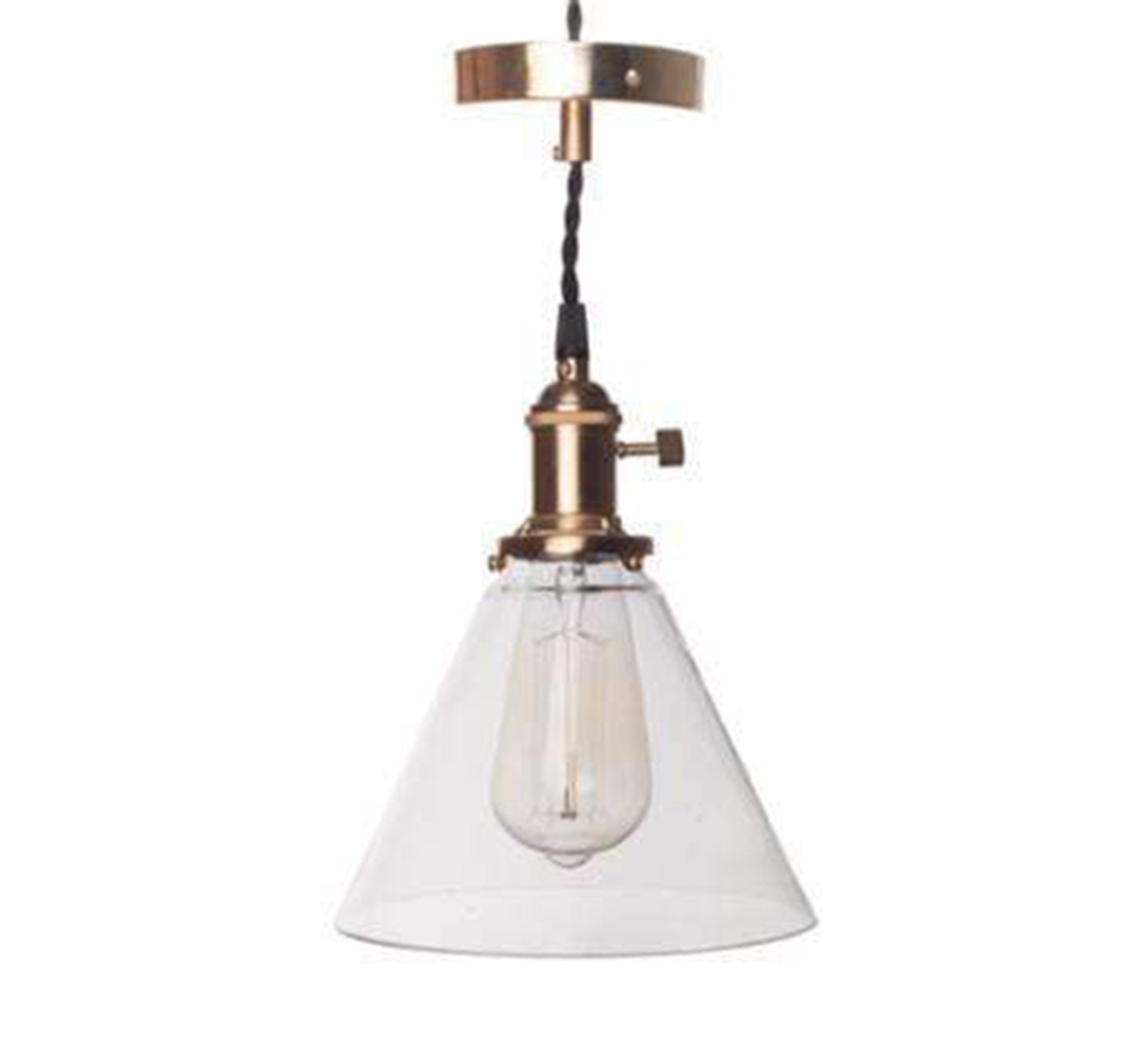 Hanging Glass Cone Ceiling Lamp