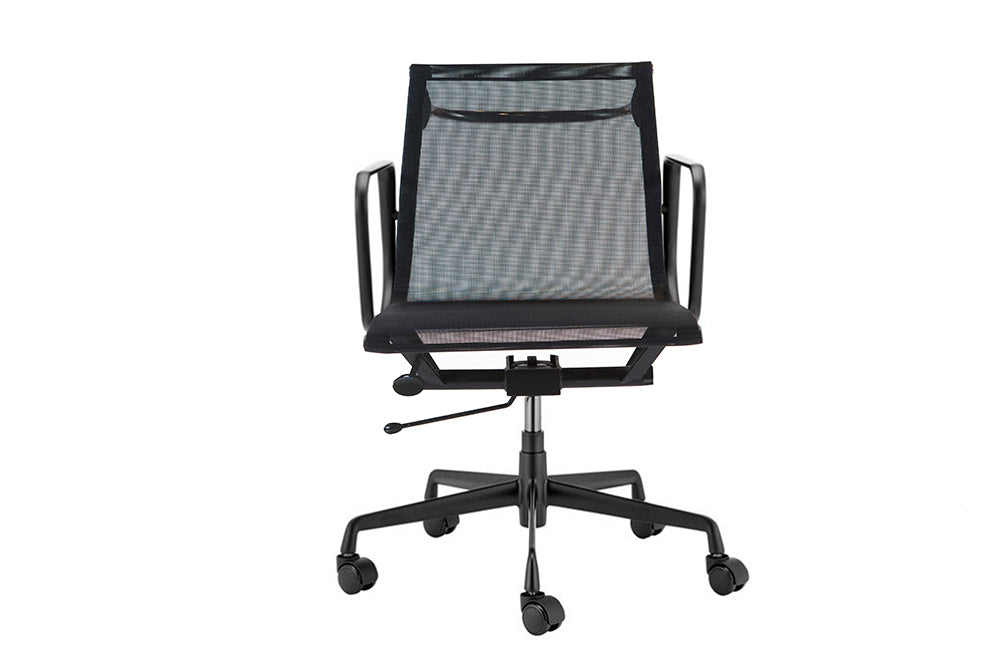 Office Chair Mesh Coated Matte Black