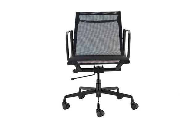 Office Chair Mesh Coated Matte Black