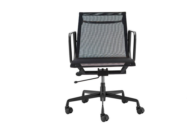 Office Chair Mesh Coated Matte Black