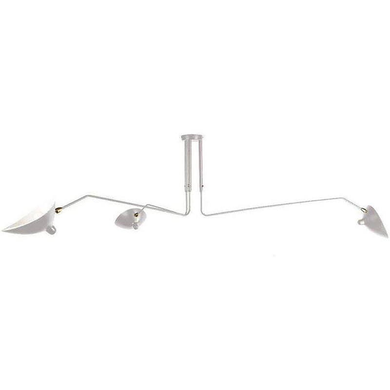 Praying Mantis 3 headed Ceiling Lamp White