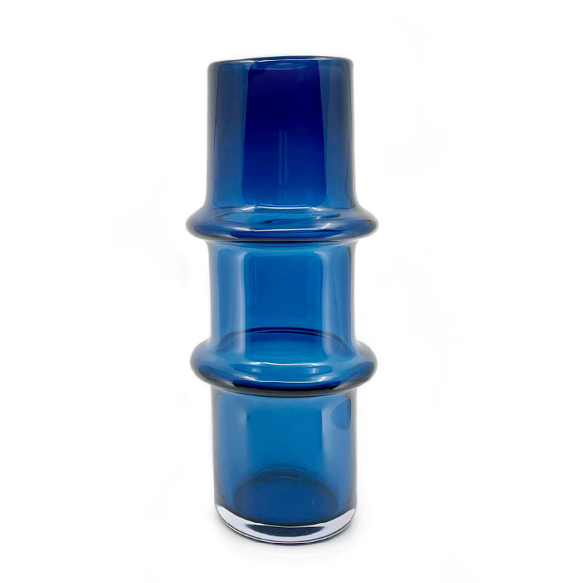Stalk Blue Glass Vase