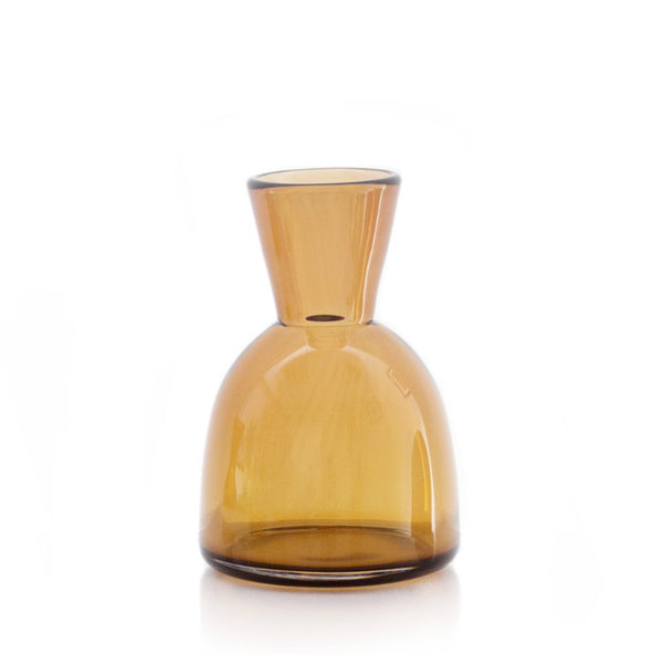 Funnel Amber Glass Vase