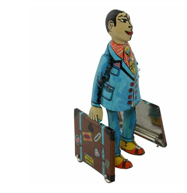 Collectible Man with briefcase Tin toy