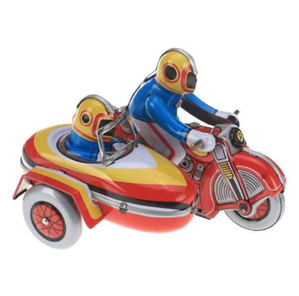 Collectible Motorcycle with side car Tin toy