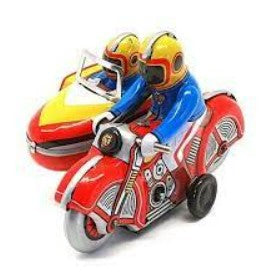 Collectible Motorcycle with side car Tin toy